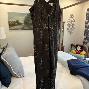 Elegant Black Lace Dress